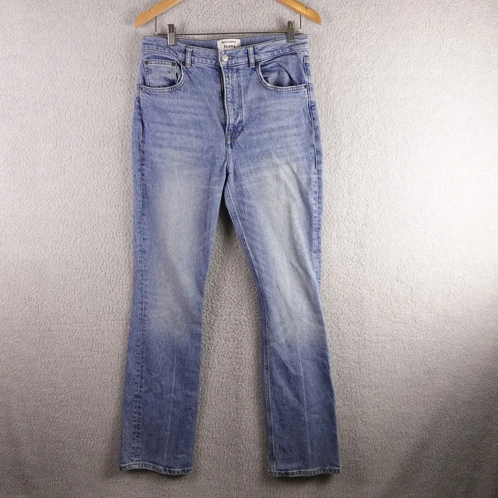 Reformation Jeans Womens 30 Light Wash Blue High Rise Straight‎ Leg Denim